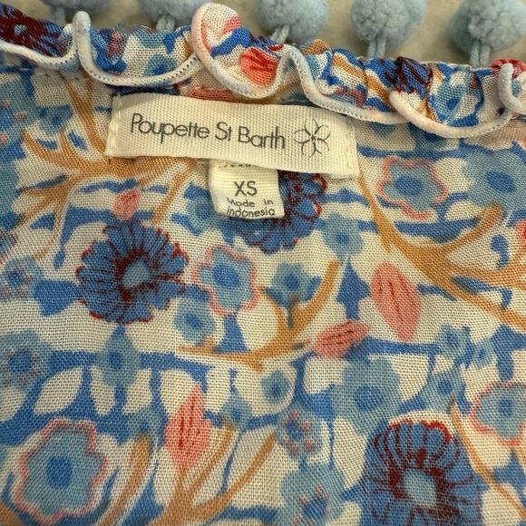 Poupette St Barth Maxi Dress Size XS Multicolor Blue Pink Sleeveless Boho - Picture 4 of 11